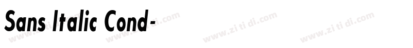 Sans Italic Cond字体转换